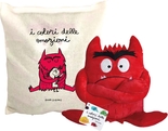 Peluche Mostro dei Colori ROSSO - con borsa
