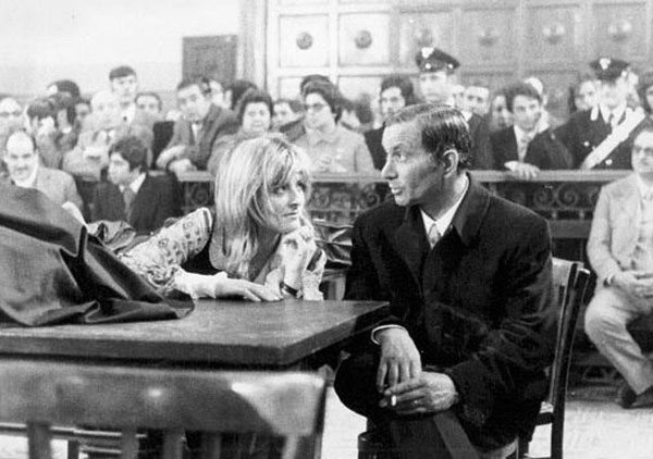 Catanzaro, 1968. Con Angelo La Barbera al processo dei Centouno.