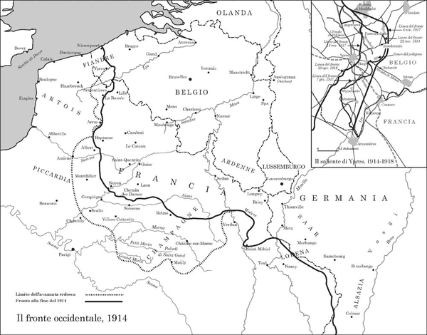 Il fronte occidentale, 1914