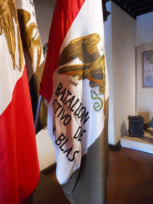 Bandiera del Battaglione San Blas che venne sterminato dagli invasori nell’ultima battaglia del castello di Chapultepec a Città del Messico