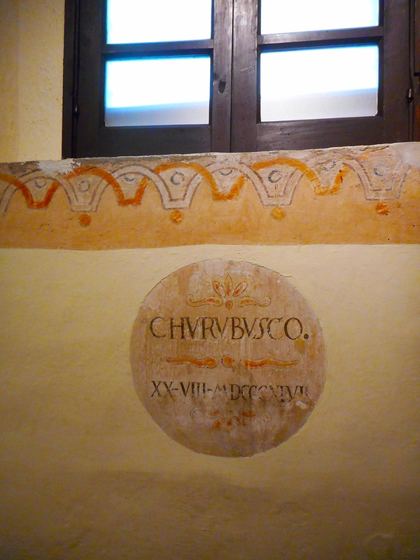 Iscrizione ottocentesca nell’ex convento di Churubusco